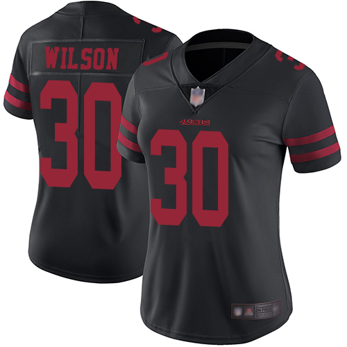 San Francisco 49ers Limited Black Women Jeff Wilson Alternate NFL Jersey #30 Vapor Untouchable->san francisco 49ers->NFL Jersey